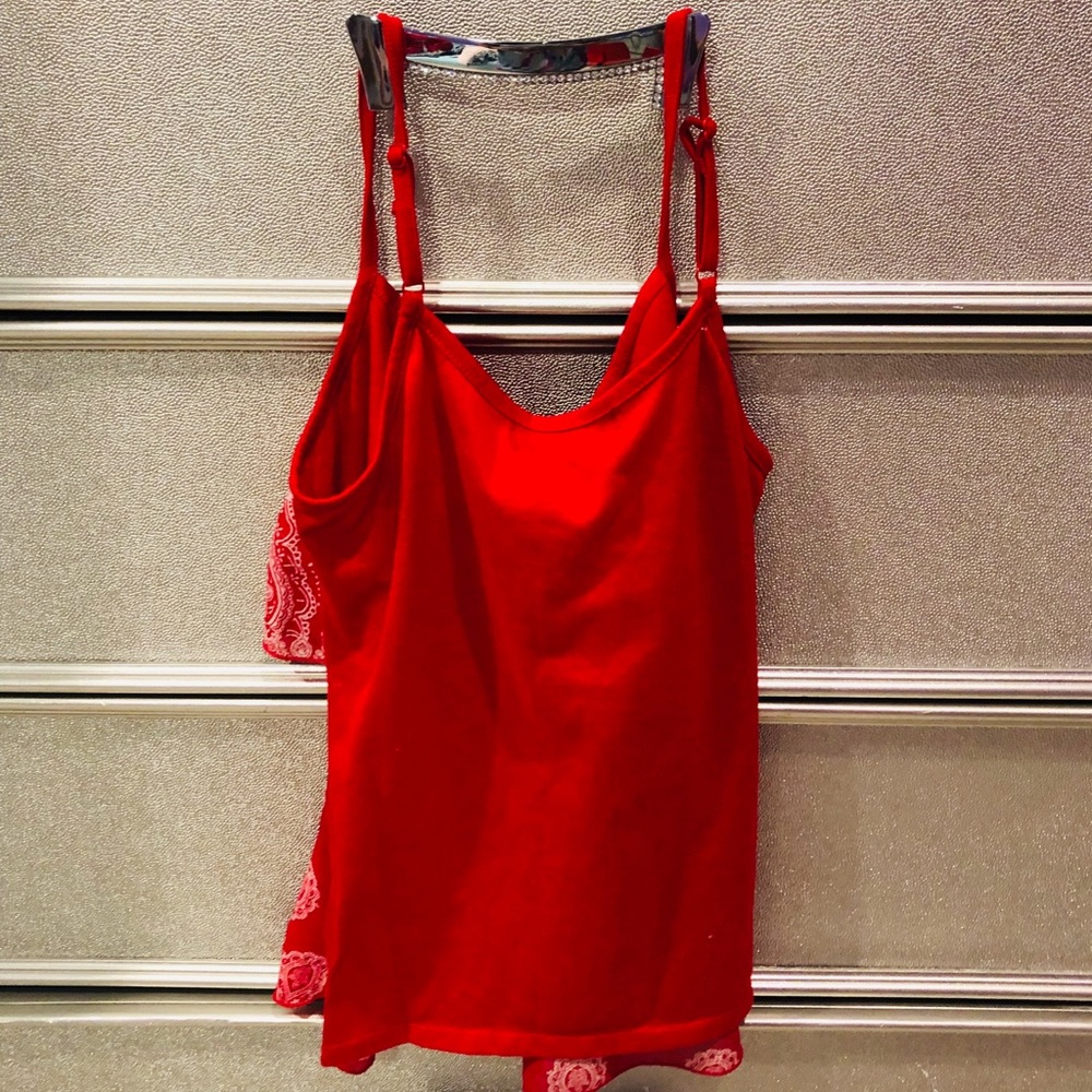 Red crop top
